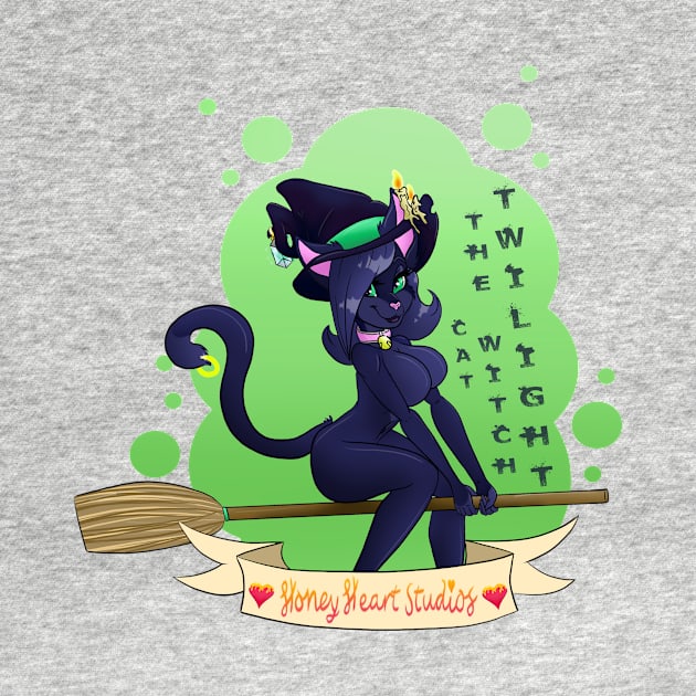 Twilight the witch cat by HoneyHeartStudios